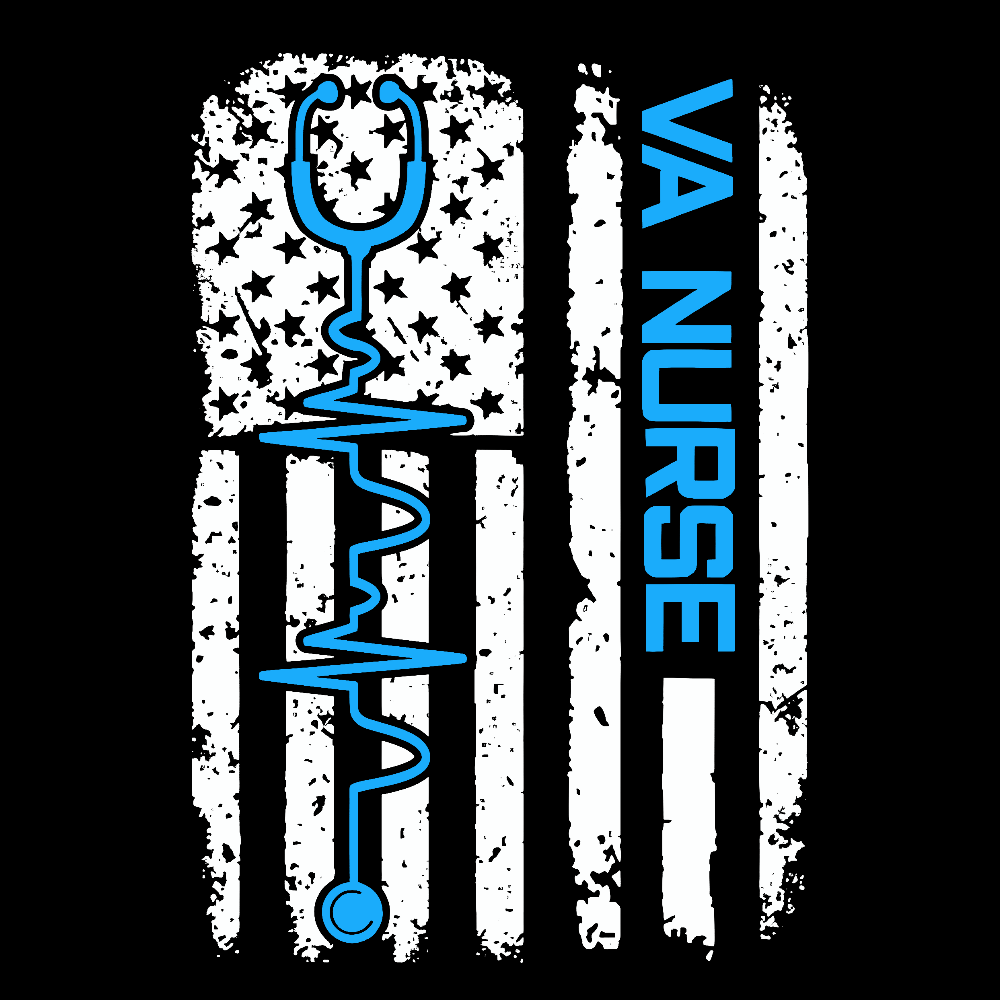 Vintage USA American Flag VA Nurse Patriotic Nursing Gifts Cotton Doctor T-shirt