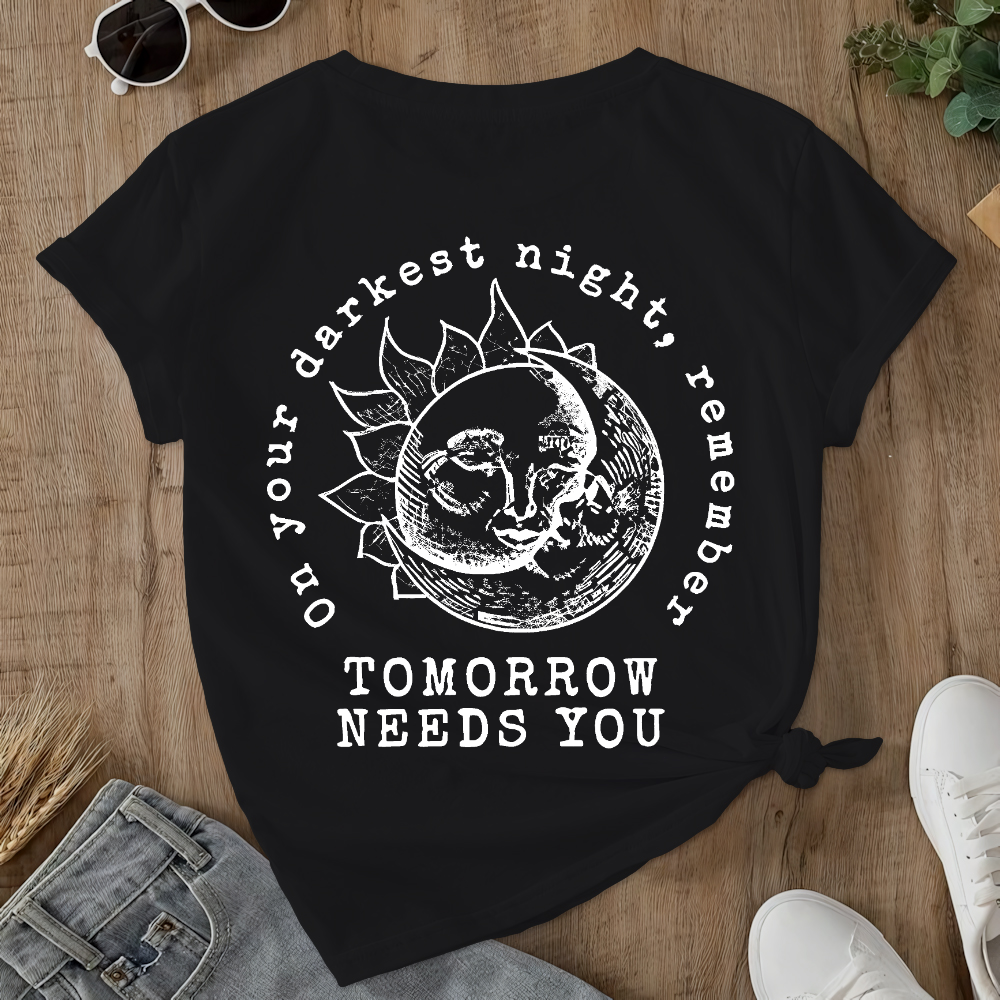 Suicide Prevention Awareness Double-Sided Cotton Printed T-Shirt