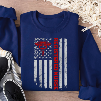 Registered Nurse Cotton Pullover Sweatshirt
