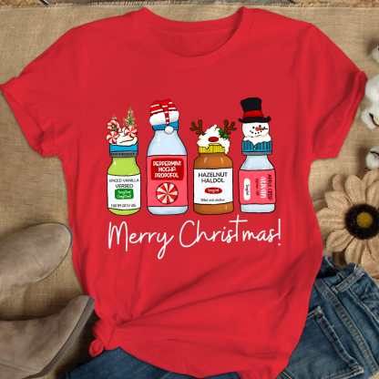 Merry Christmas Pharmacy Cotton Nurse T-shirt