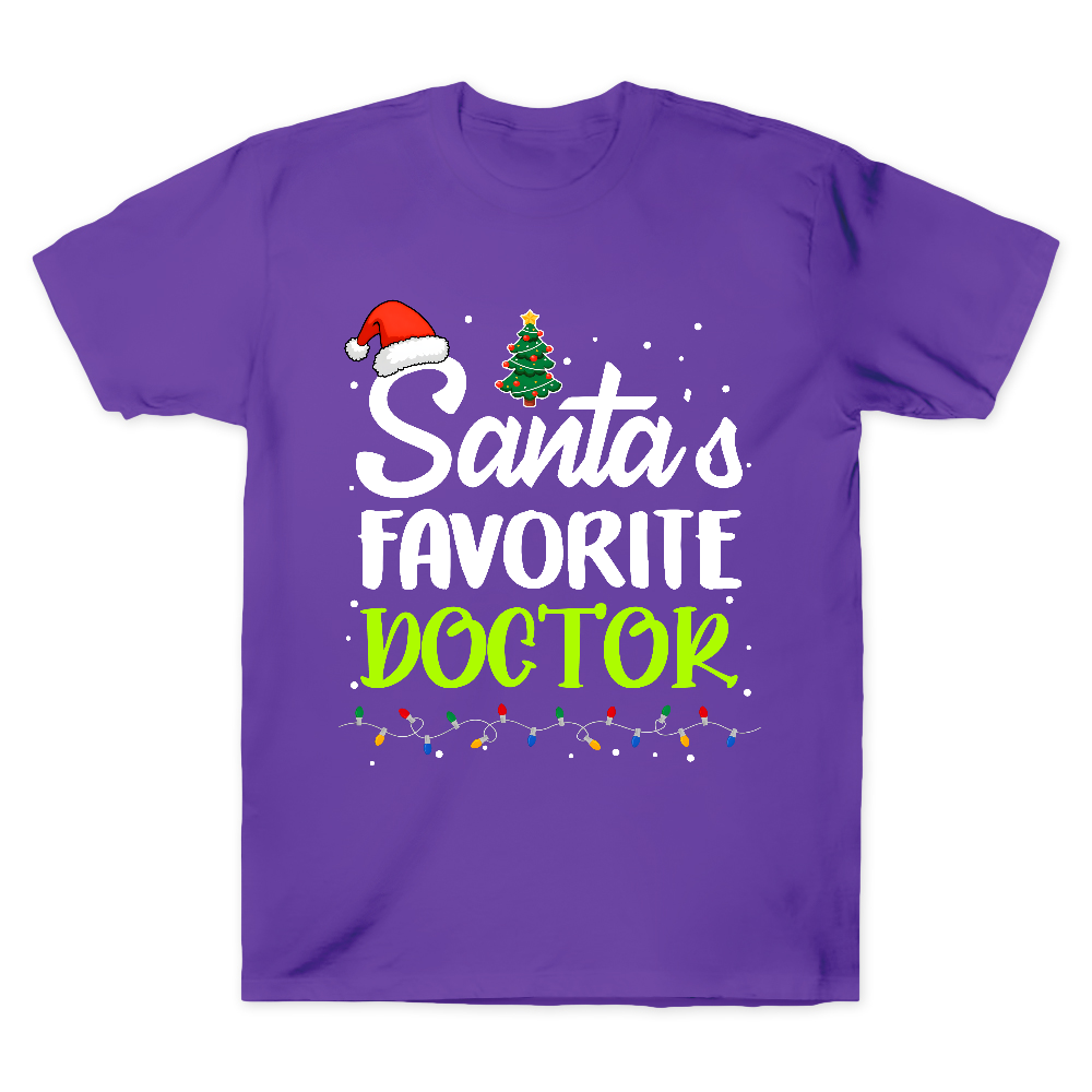 Santa’s Favorite Christmas Doctor Cotton Doctor T-shirt