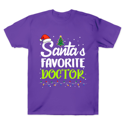 Santa’s Favorite Christmas Doctor Cotton Doctor T-shirt