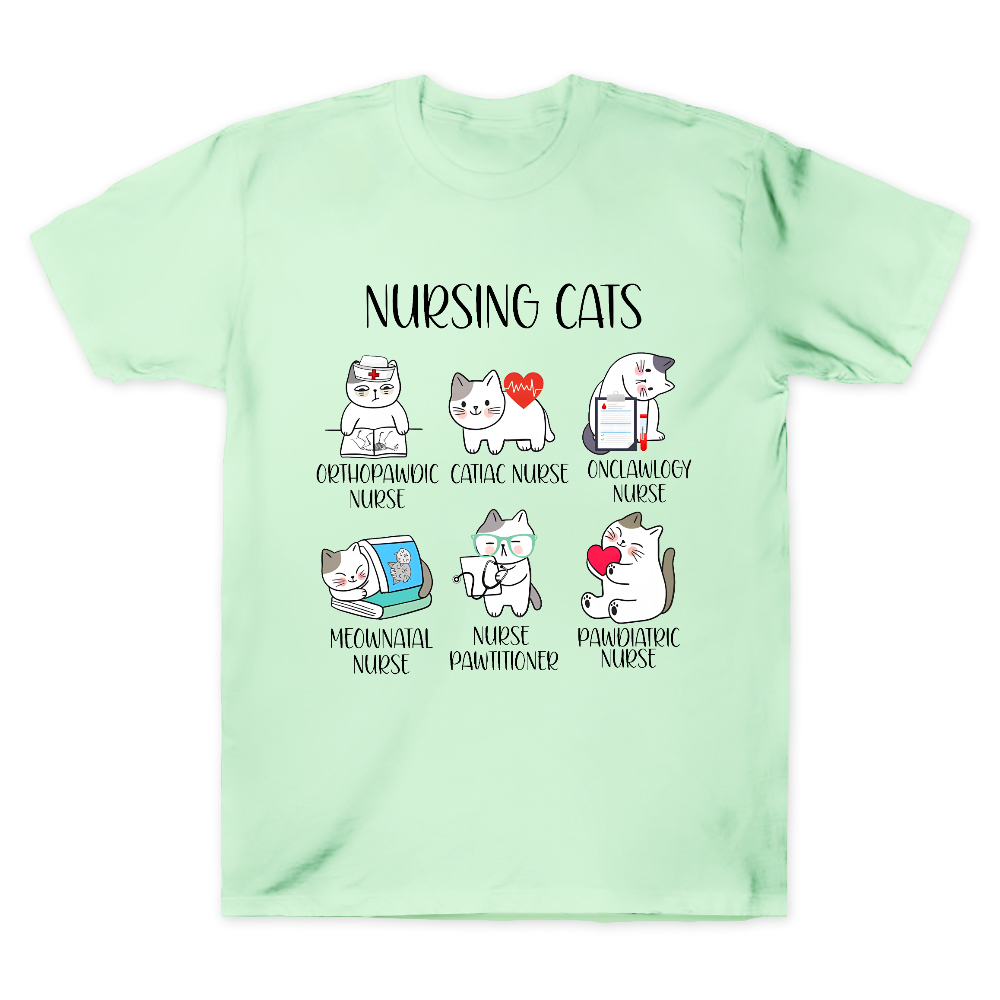 Nursing Cats Cotton Doctor T-shirt