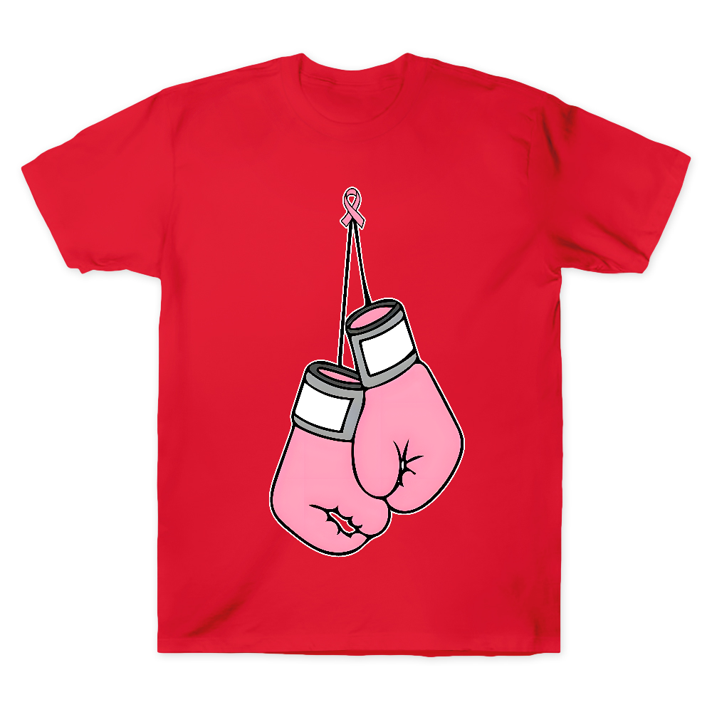 Pink Boxing Gloves Breast Cancer Fight Cotton Doctor T-shirt