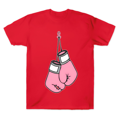 Pink Boxing Gloves Breast Cancer Fight Cotton Doctor T-shirt