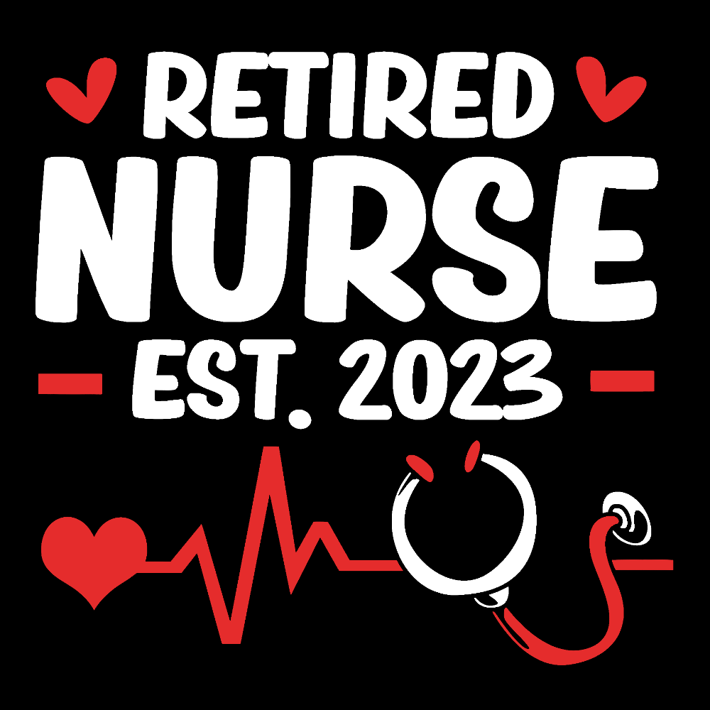 Personalized Nurse Stethoscope Heartbeat Retired 2023 Cotton Nurse T-shirt