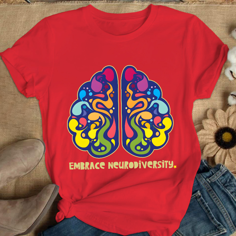 Embrace Neurodiversity Cotton Nurse T-shirt