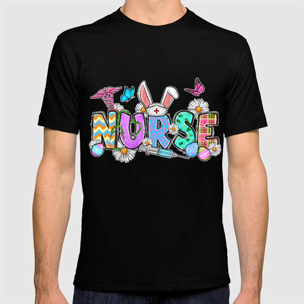 Easter Bunny Nurse Cotton Doctor T-shirt