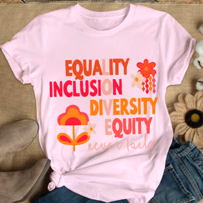 Equality Inclusion Diversity Equity Cotton Nurse T-shirt