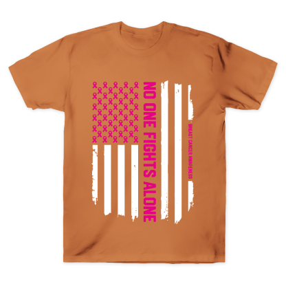 Patriotic American Flag Breast Cancer Awareness Cotton Doctor T-shirt