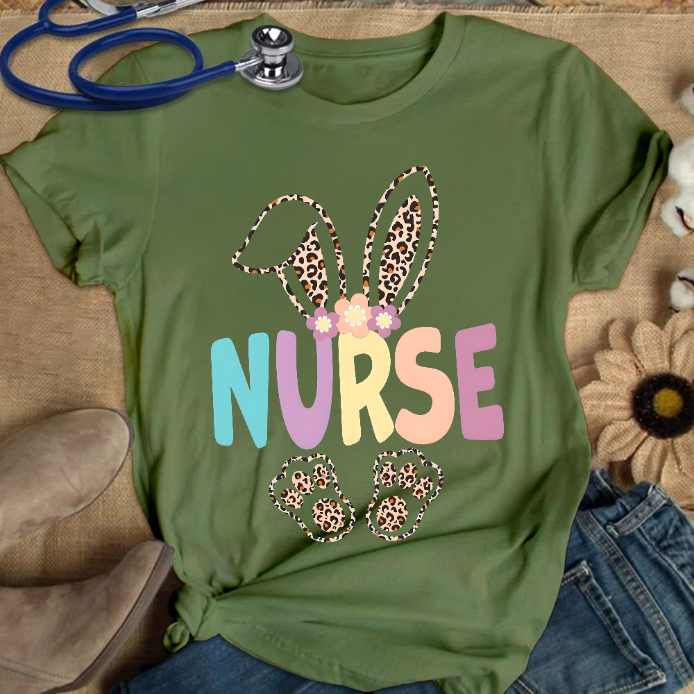 Easter Bunny Cotton Nurse T-shirt