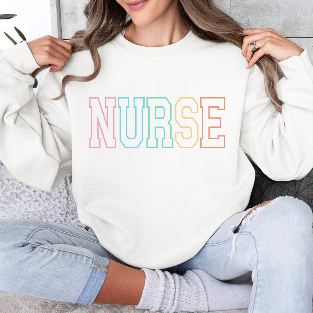 Custom Nurse Cotton Pullover Sweatshirt