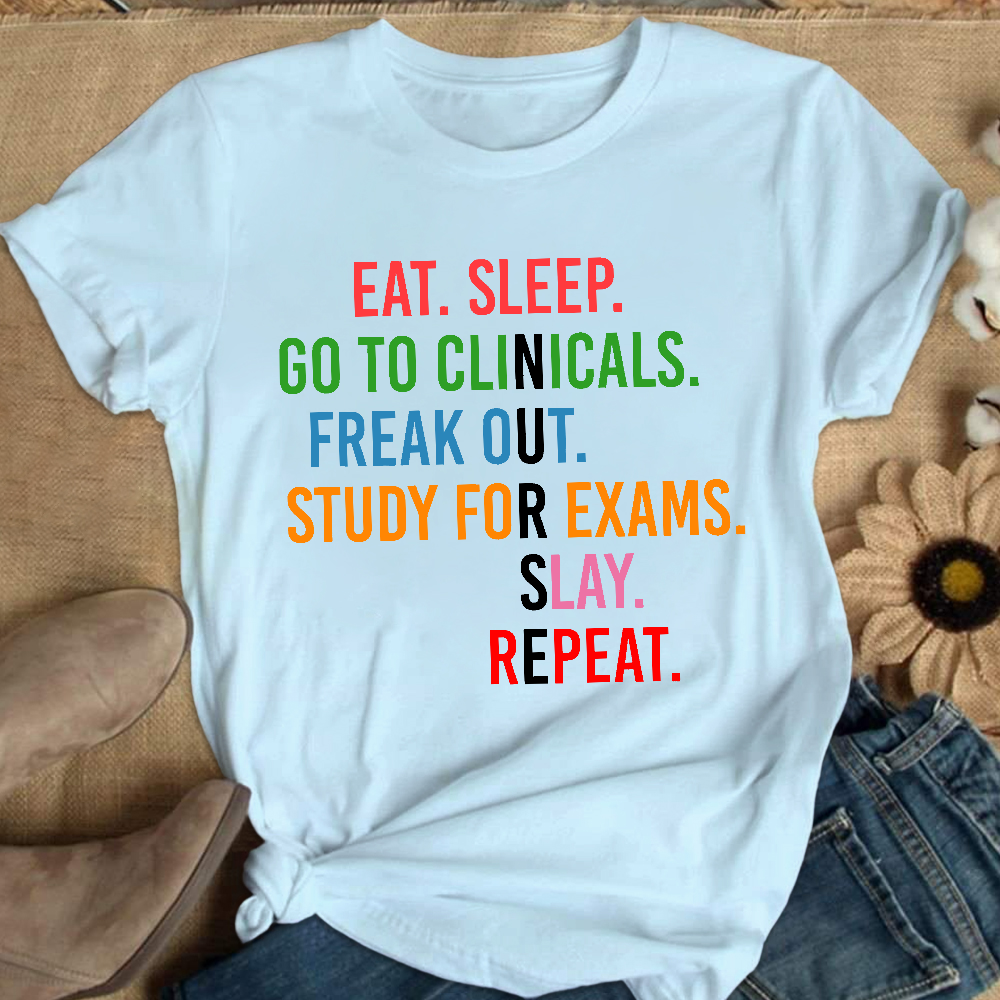 Nursing School Student Future Nurse Rn Cotton Nurse T-shirt