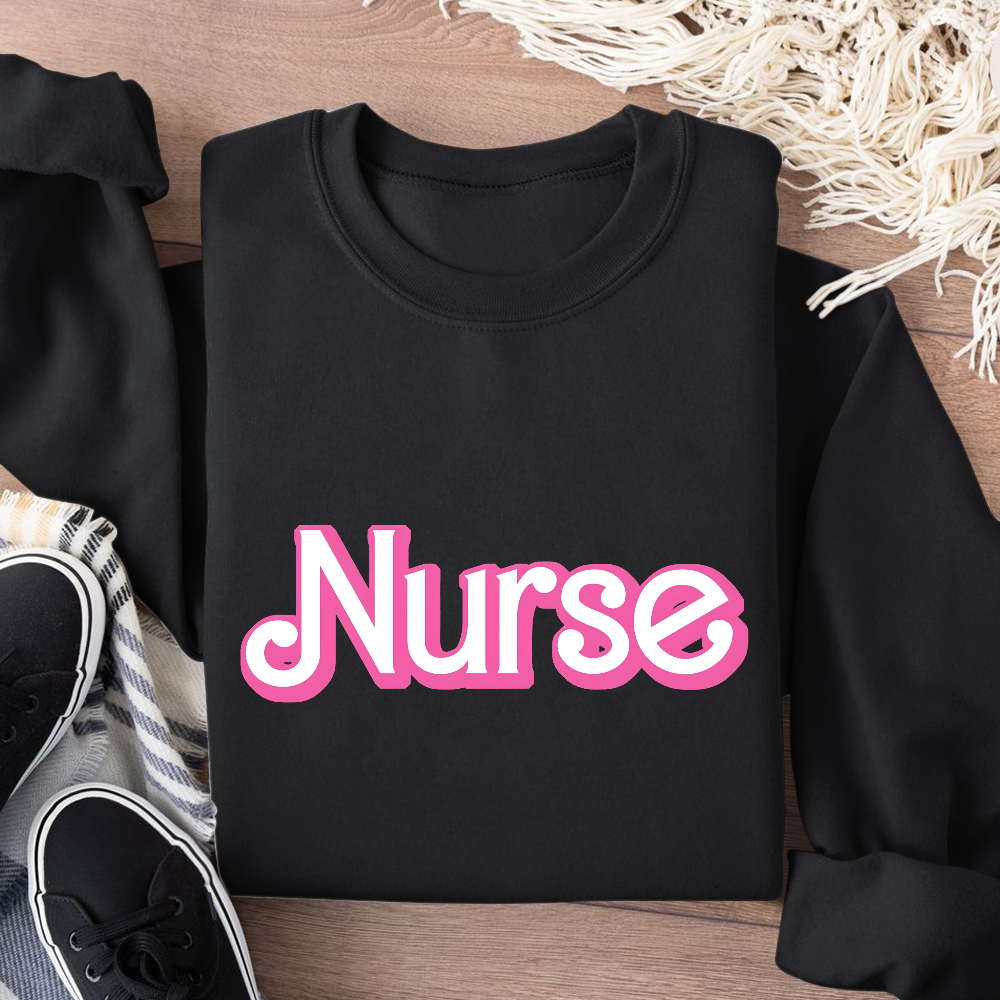 Barbie Nurse Cotton Pullover Sweatshirt