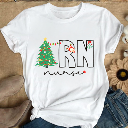Christmas EN Nurse Cotton Nurse T-shirt