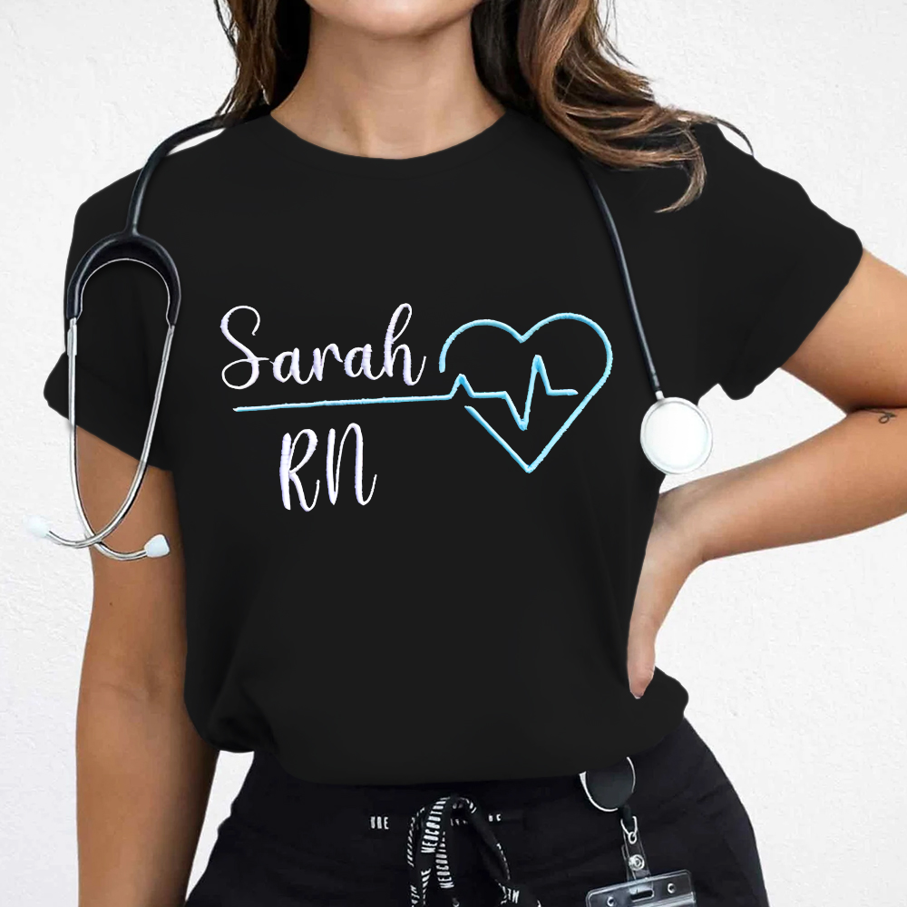 Custom RN Sarah Cotton Nurse T-shirt