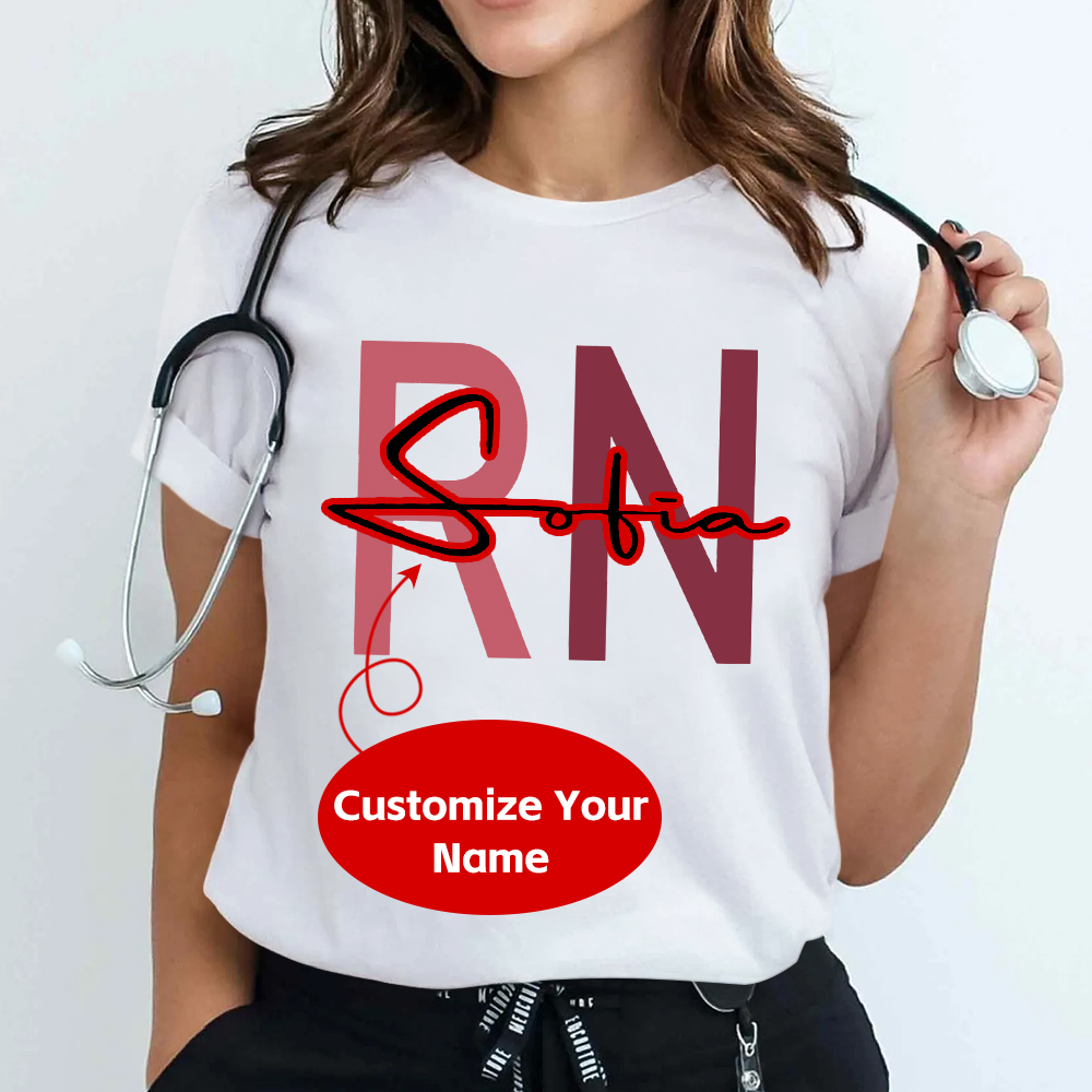 Custom RN Sofia Cotton Nurse T-shirt