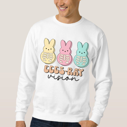 Eggs Ray Vision Radiology Cotton Pullover Sweatshirt