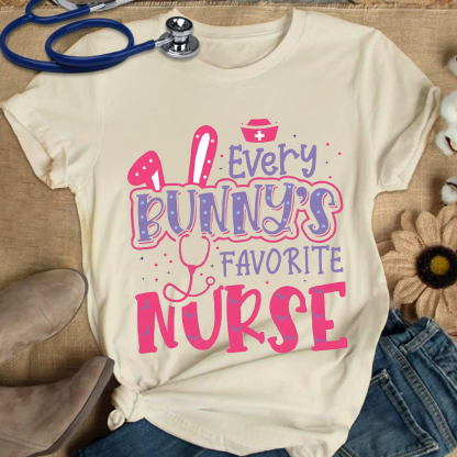 Every Bunny's Favorite Nurse Cotton Nurse T-shirt