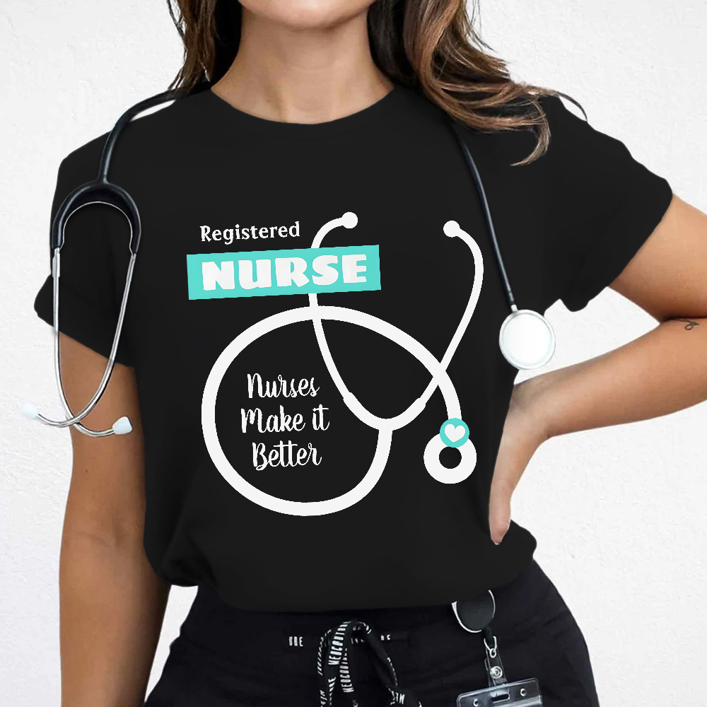 Cute RN Nursing Cotton Nurse T-shirt
