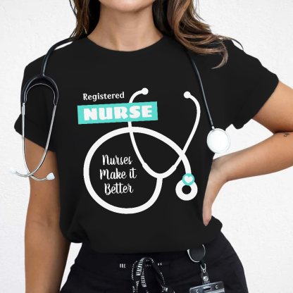 Cute RN Nursing Cotton Nurse T-shirt