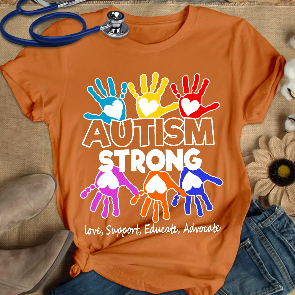 Autism Strong Cotton Nurse T-shirt