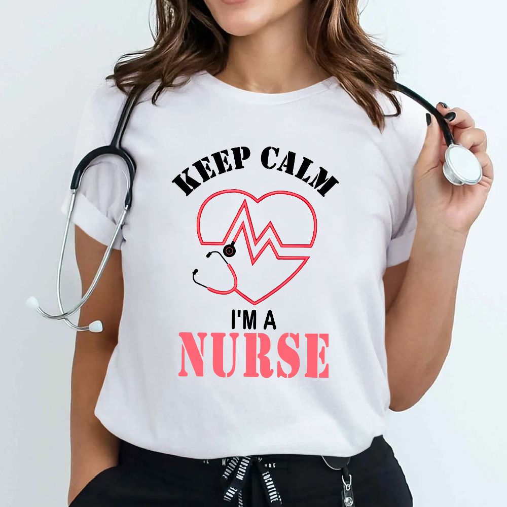 Keep Calm I‘m A Nurse Cotton Nurse T-shirt