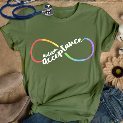 Autism Acceptance Special Education Cotton Nurse T-shirt