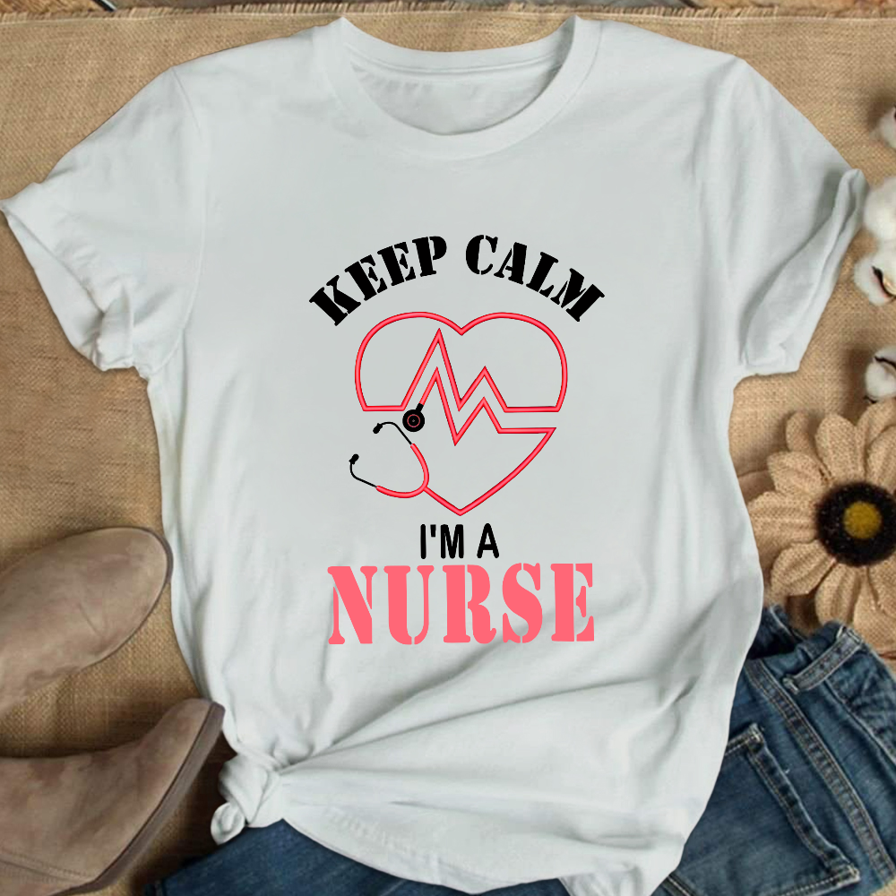 Keep Calm I‘m A Nurse Cotton Nurse T-shirt