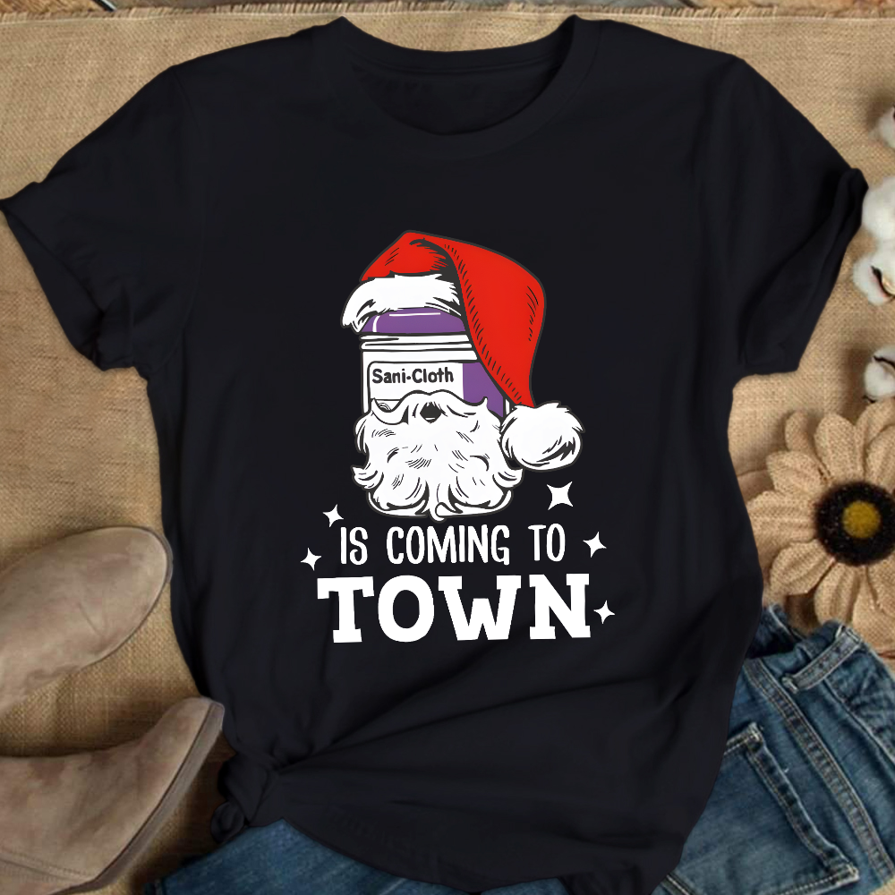 Funny Santa Nurse Medical Assistant Christmas Cotton Nurse T-shirt