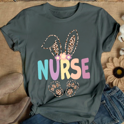 Easter Bunny Cotton Nurse T-shirt