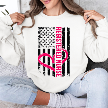 Registered Nurse Cotton Pullover Sweatshirt