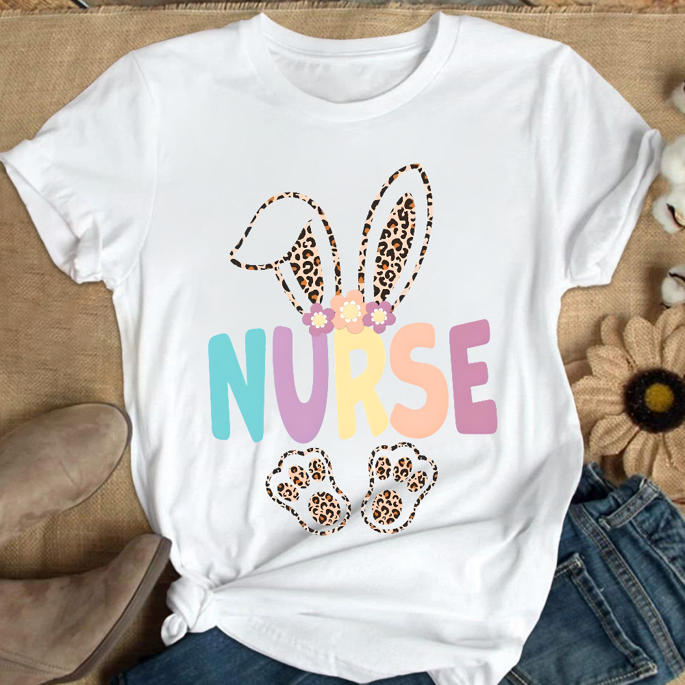 Easter Bunny Cotton Nurse T-shirt