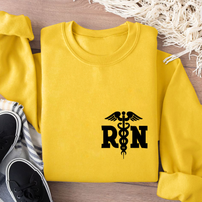 Custom Registered Nurse Cotton Pullover Sweatshirt
