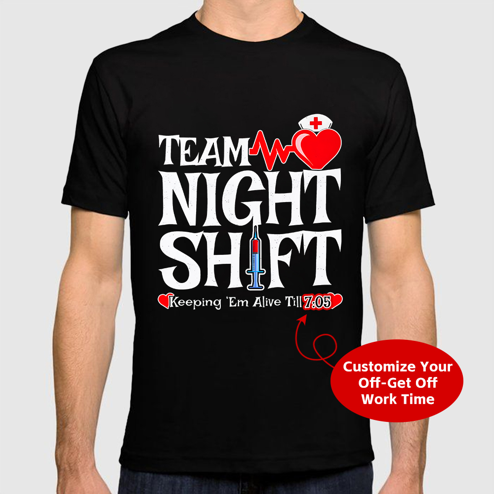 Custom Team Night Shift Cotton Doctor T-shirt