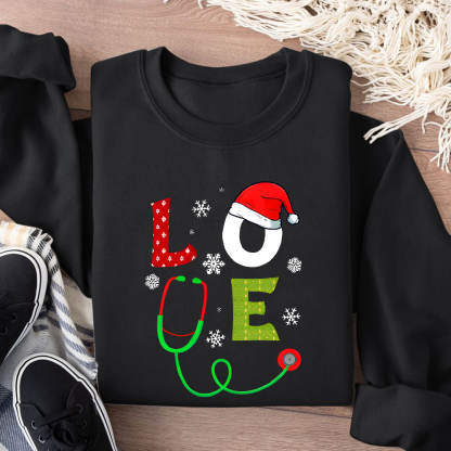 Stethoscope Of Love Cotton Pullover Sweatshirt