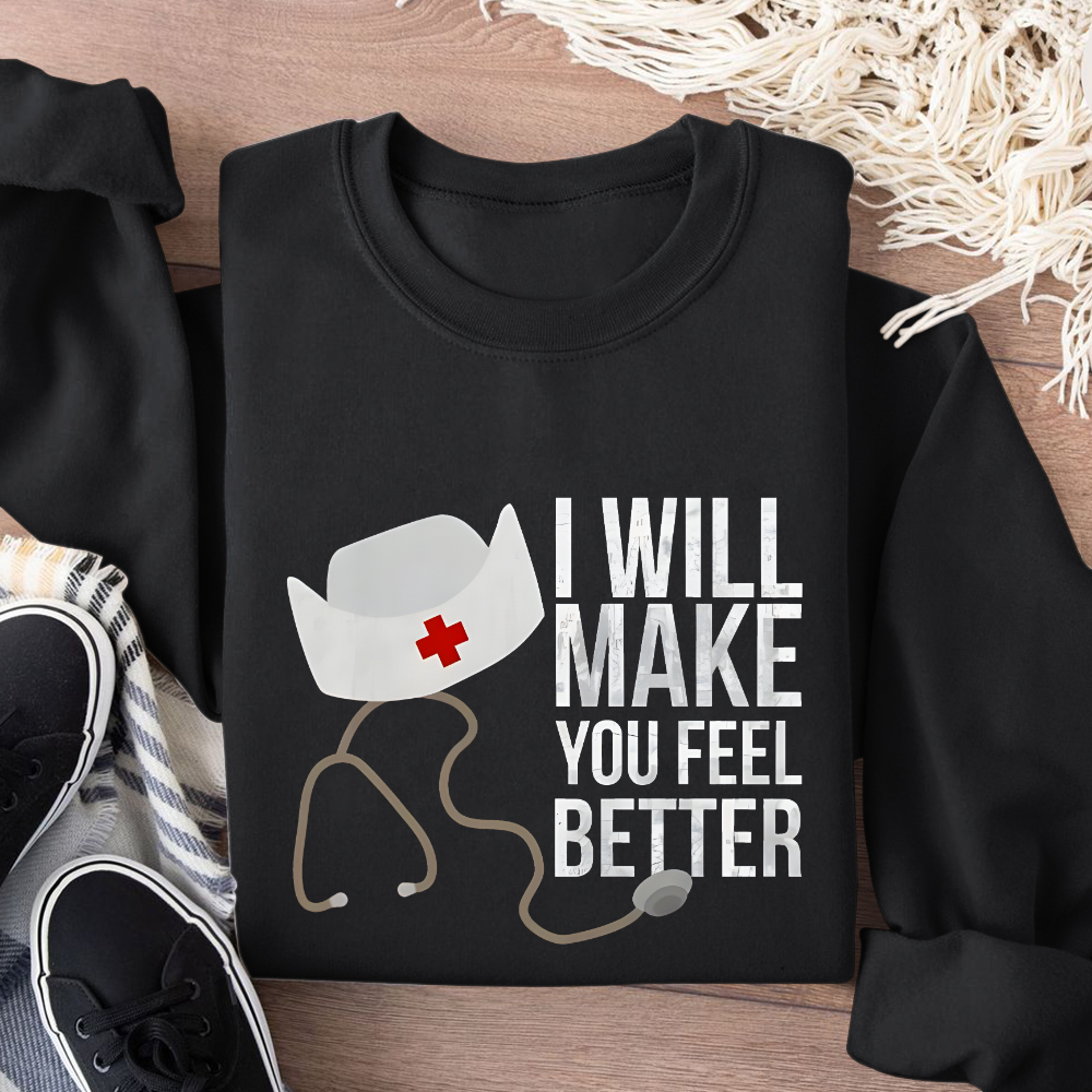 I Will Make You Feel Better Cotton Pullover Sweatshirt
