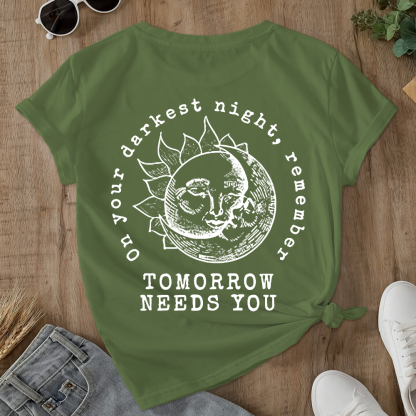 Suicide Prevention Awareness Double-Sided Cotton Printed T-Shirt
