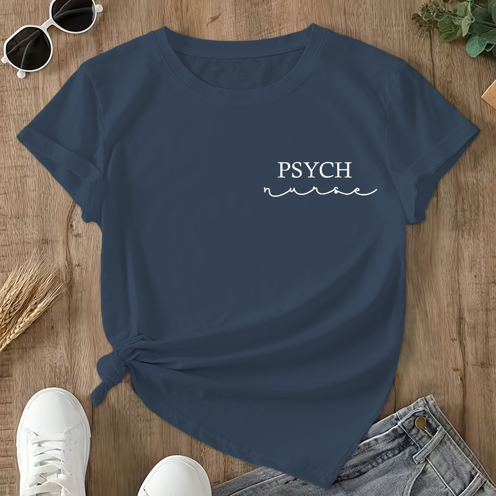 Psychiatric Nurse Mental Health Matter Double-Sided Cotton Printed T-Shirt