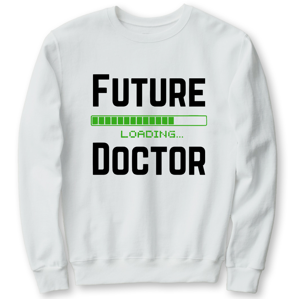 Future Doctor Cotton Pullover Crew Neck Hoodie