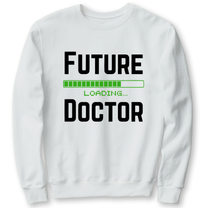 Future Doctor Cotton Pullover Crew Neck Hoodie