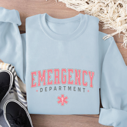 ER Nurse Crewneck Cotton Pullover Sweatshirt