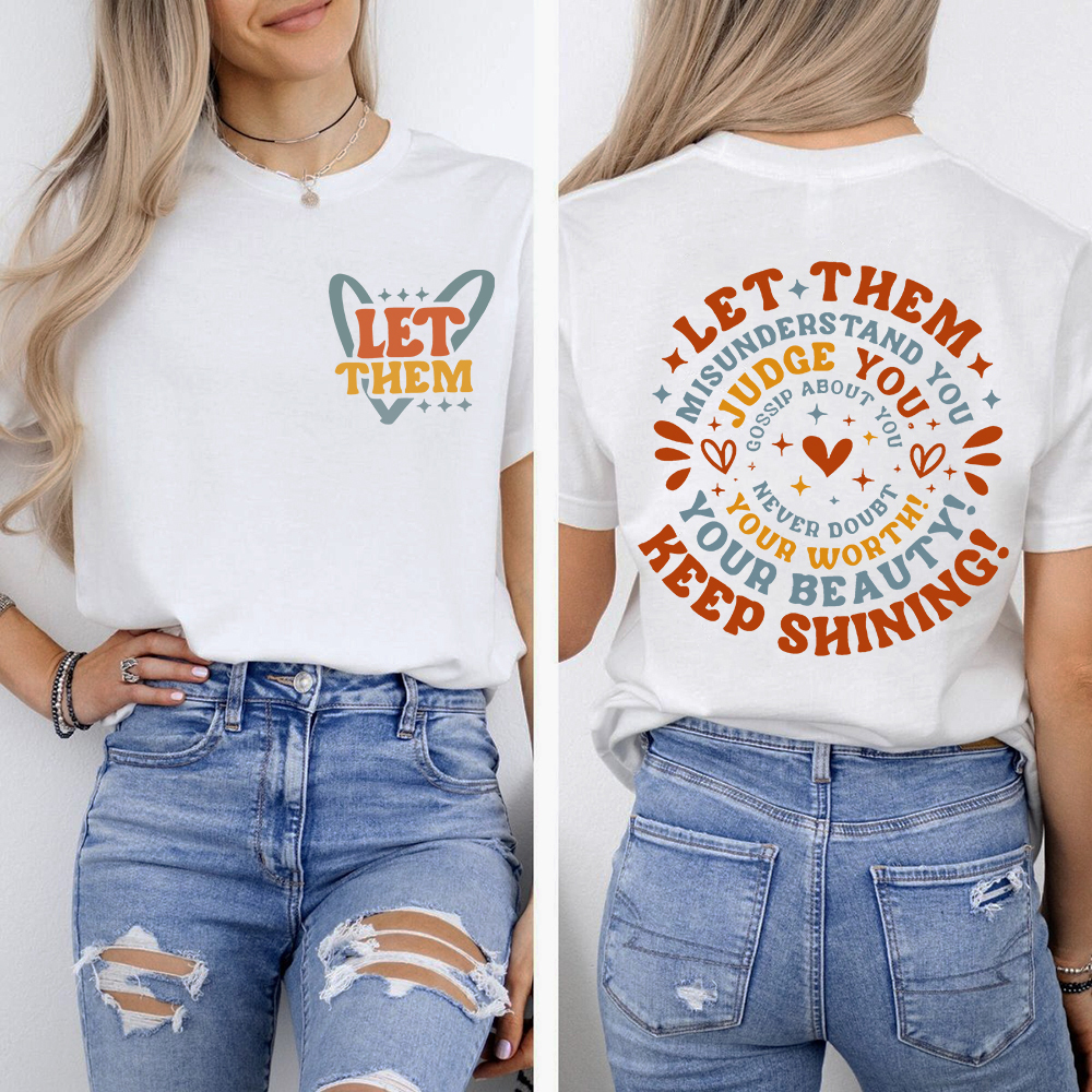 Suicide Prevention Awareness Let Them Mental Health Double-Sided Cotton Printed T-Shirt