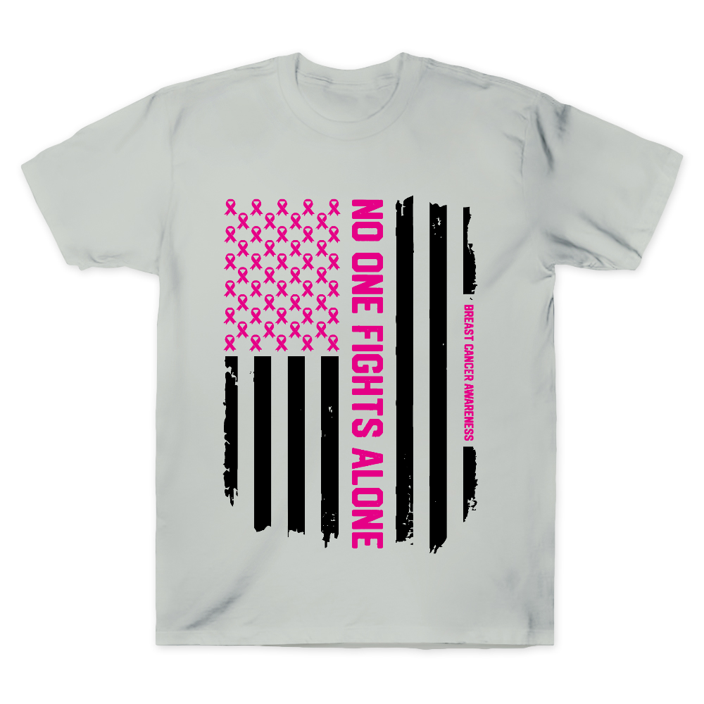 Patriotic American Flag Breast Cancer Awareness Cotton Doctor T-shirt