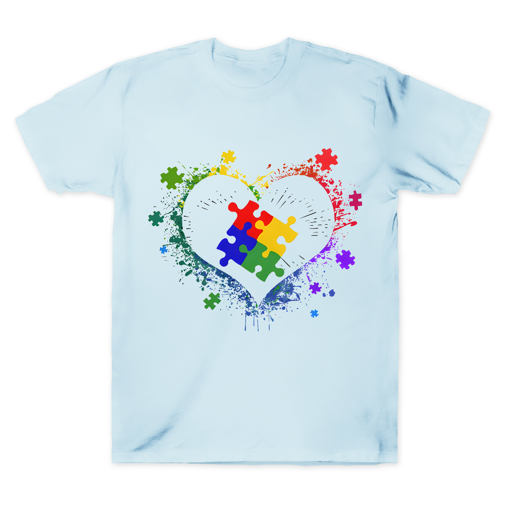 Autism Awareness Love Heart Cotton Doctor T-shirt