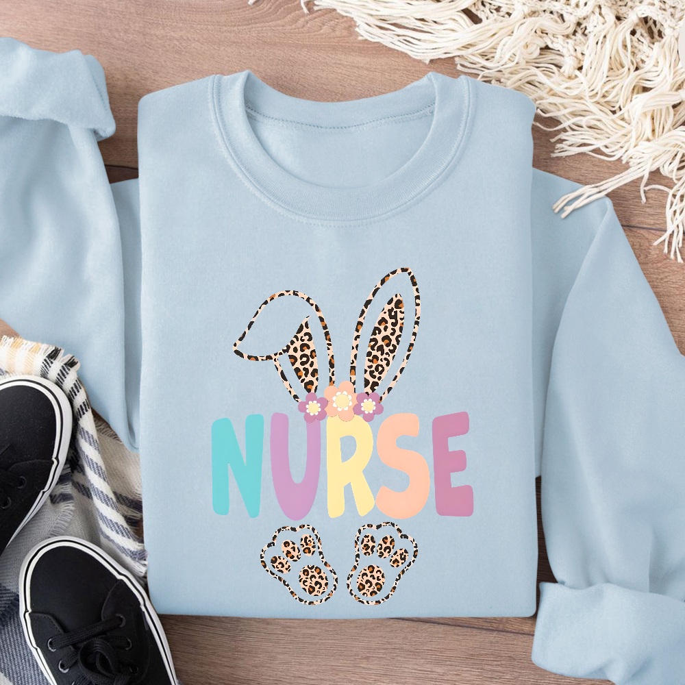 Easter Bunny Cotton Pullover Sweatshirt