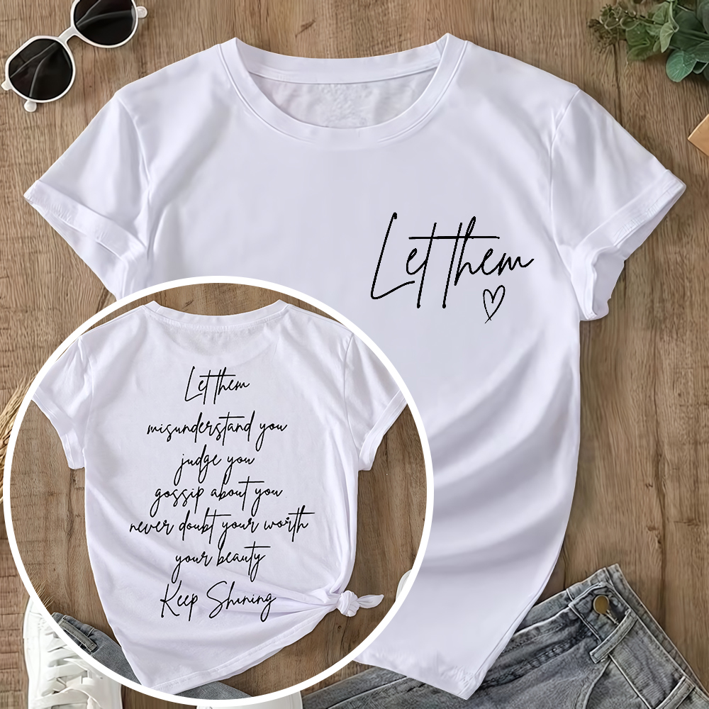 Mental Health Awareness Let Them Double-Sided Cotton Printed T-Shirt