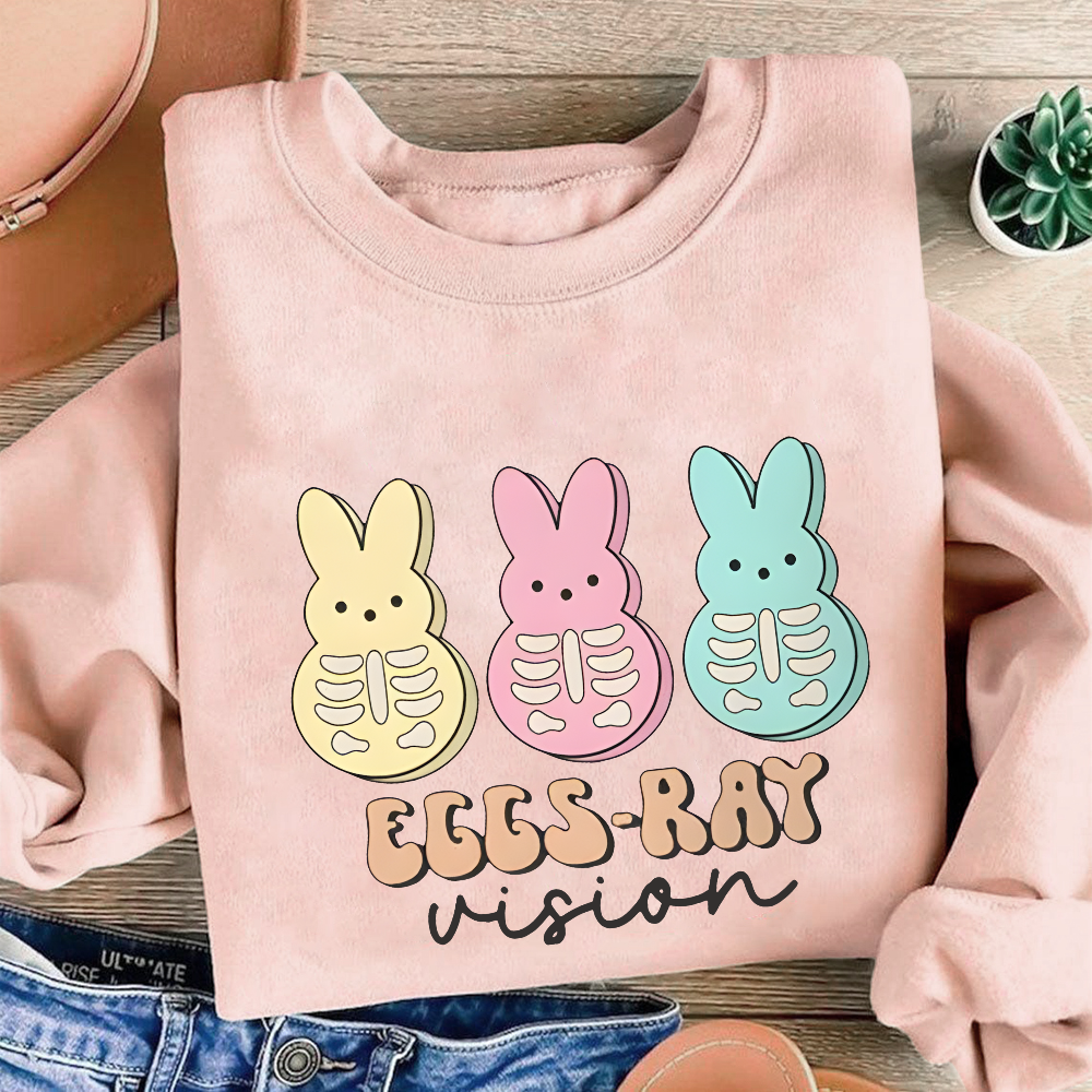 Eggs Ray Vision Radiology Cotton Pullover Sweatshirt