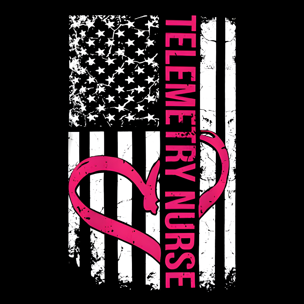 Telemetry Nurse Flag Cotton Doctor T-shirt