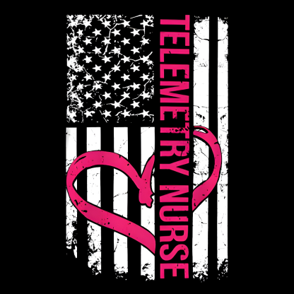 Telemetry Nurse Flag Cotton Doctor T-shirt